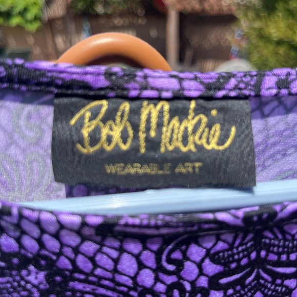 Vibrant Purple Bob Mackie Long Sleeve Top - Picture 3 of 3